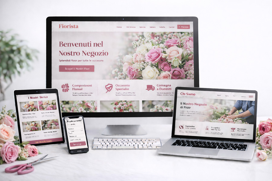Realizzazione sito web per fioraio vivaio