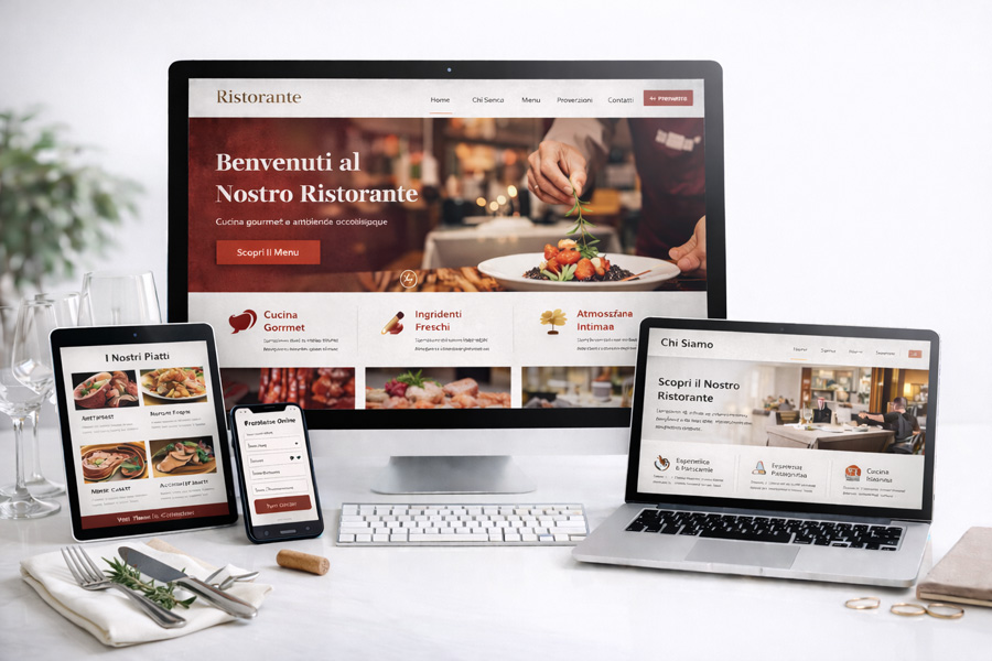 Realizzazione sito web per ristorante trattoria osteria